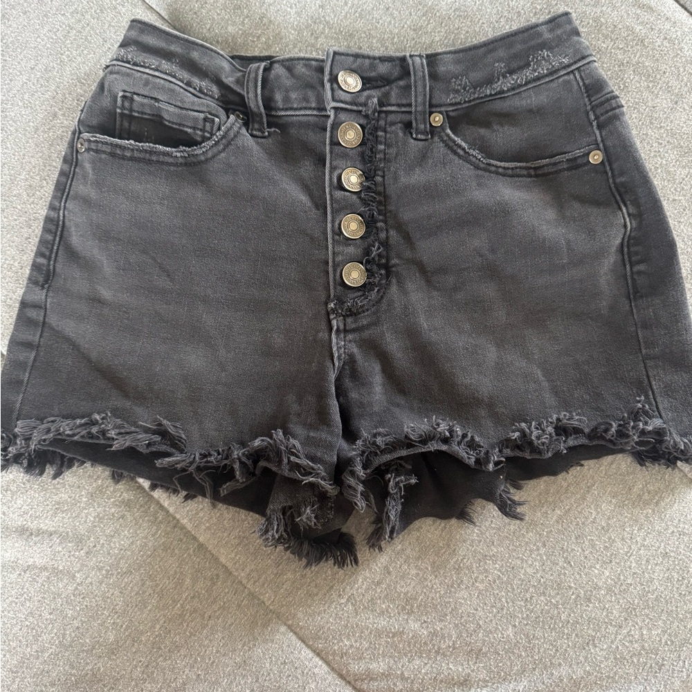 Zenana Outfitters Charcoal Jean Shorts